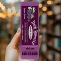 Dark Romance Ticket Bookmark | Soft Matte Laminated 