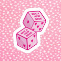 Buy A New Book Dice Waterproof Vinyl Sticker: Matte