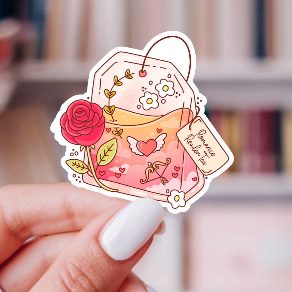 Romance Reader Tea Sticker | Bookish Romance