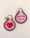 Love at First Bite - Bookish Embroidered Keychain