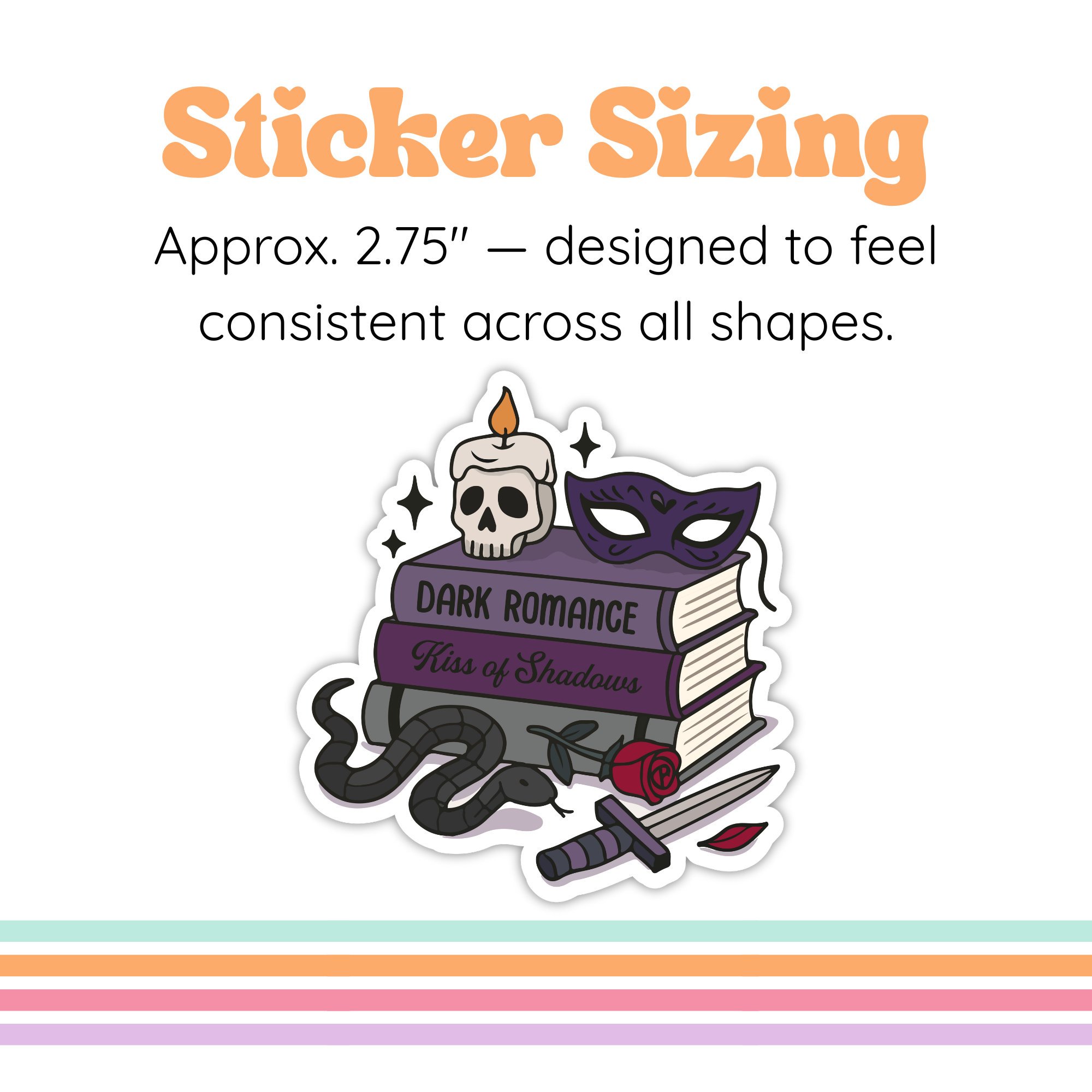 Dark Romance Book Stack Sticker