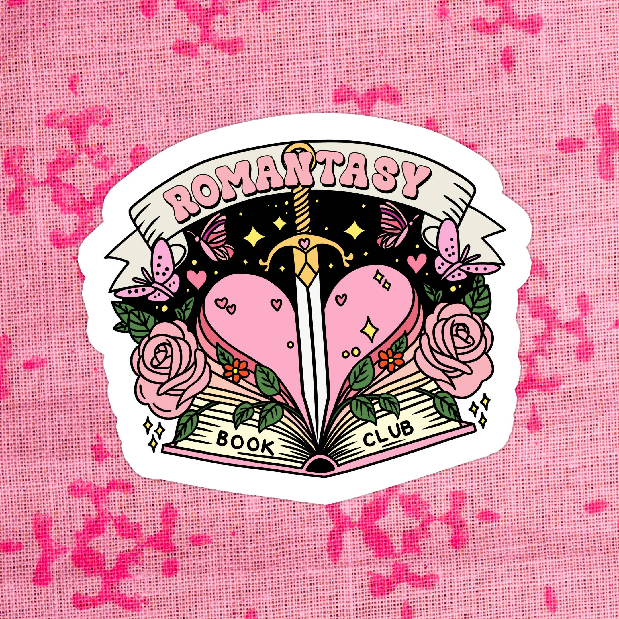 Romantasy Book Waterproof Vinyl Sticker: Matte