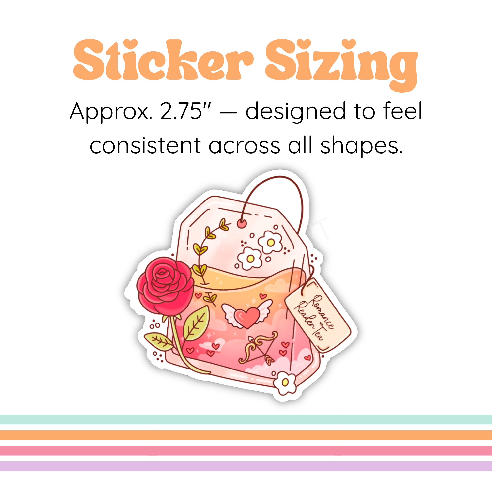 Romance Reader Tea Sticker | Bookish Romance