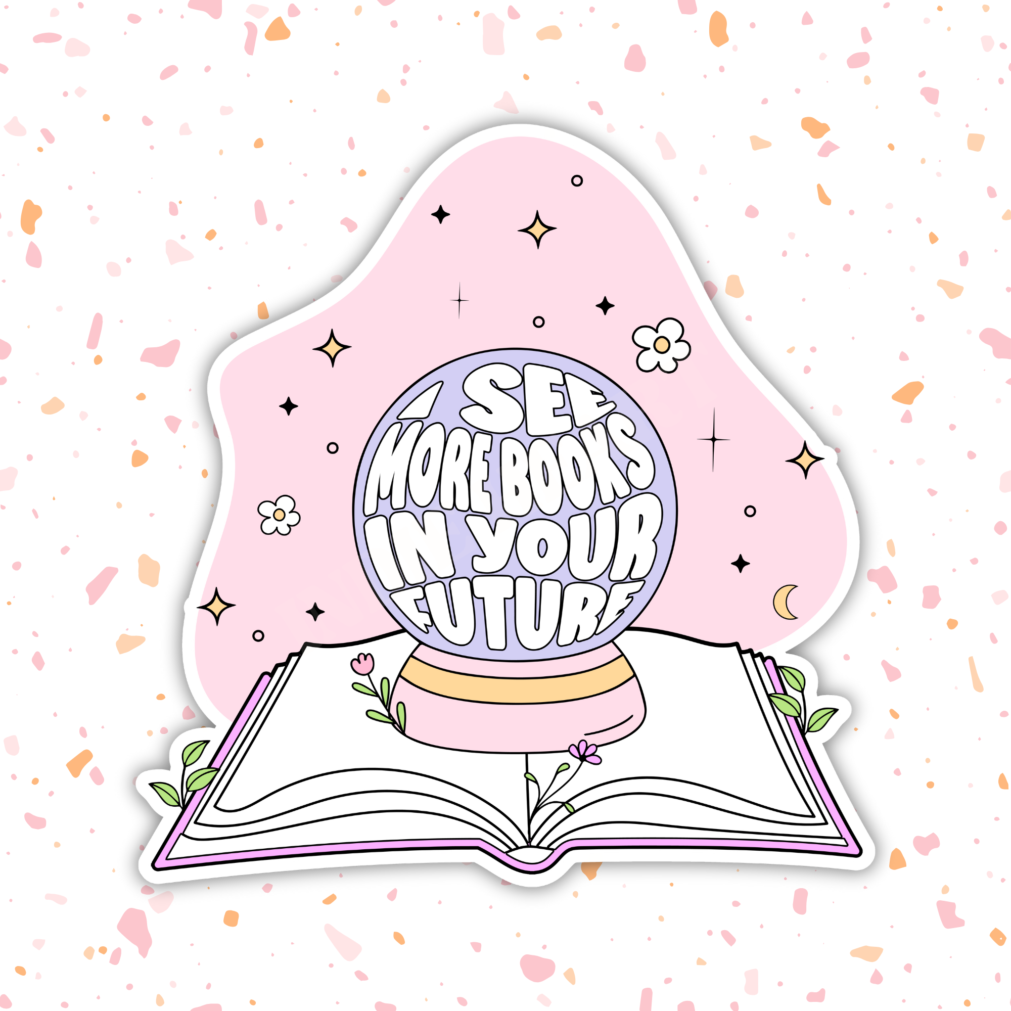 Bookish Fortune Teller Sticker : 2.5"