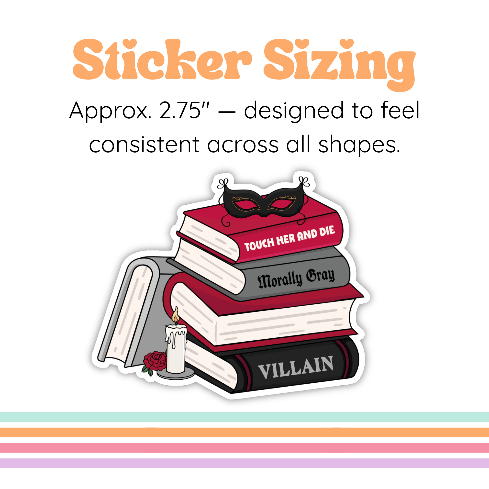 Morally Gray Book Stack Sticker | Romance Reader