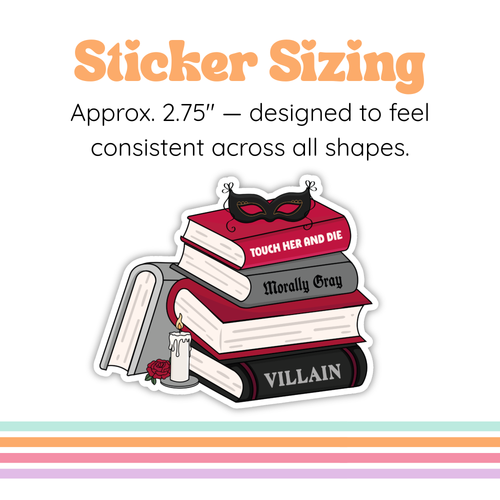 Morally Gray Book Stack Sticker | Romance Reader